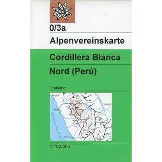 DAV Alpenvereinskarte 0/3B Cordillera Blanca Sdteil 1 : 100.000