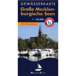 Gewsserkarte Groe Mecklenburgische Seen 1 : 50 000