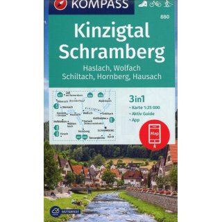 WK  880  Kinzigtal Schramberg, Haslach, Wolfach, Schiltach, Hornberg, Hausach 1:25 000