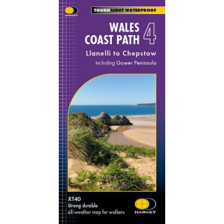Wales Coast Path 4 - Llaneli to Cheptow 1:40.000