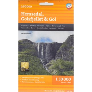 Hemsedal, Golsfjellet & Gol 1:50.000