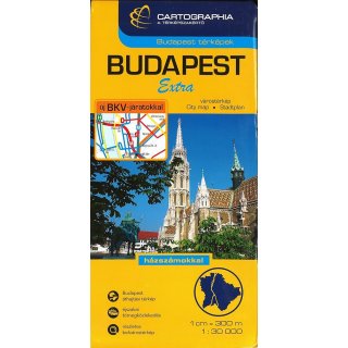 Budapest Extra Stadtplan 1:30.000