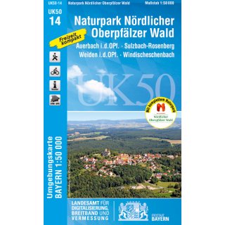 UK 50-14   Naturpark Nrdlicher Oberpflzer Wald, westl. Teil 1:50.000