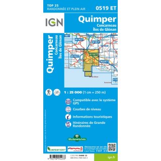 0519 ET Quimper, Concarneau, les de Glnan 1:25.000