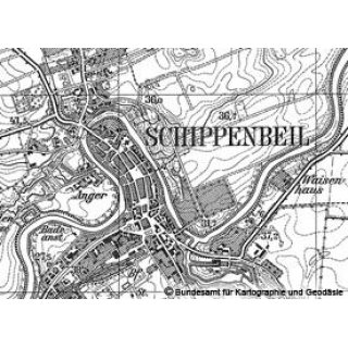 Topographische Karte 1:25.000 (Metischblatt)