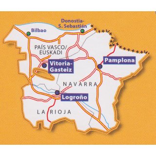 Baskenland, Navarra, Riojo 1:250.000