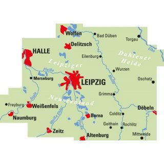 ADFC Regionalkarte Leipzig und Umgebung 1:75.000
