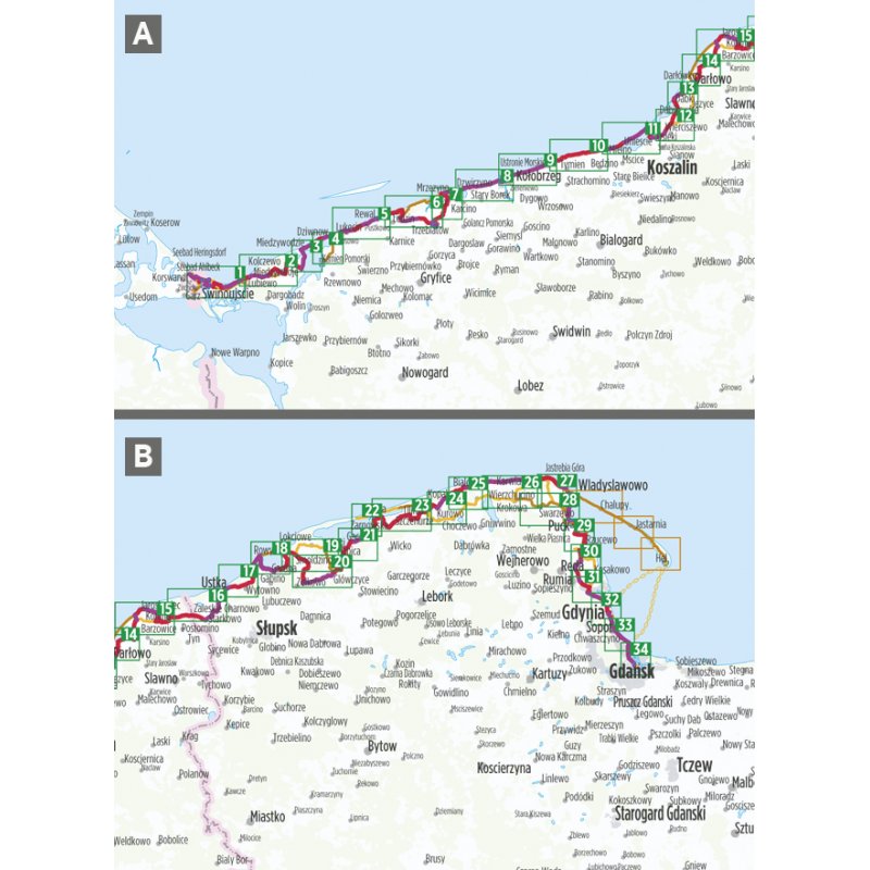 Ostseeküsten-Radweg 3 (Polen) 1:75.000 - LandkartenSchropp.de Online Shop