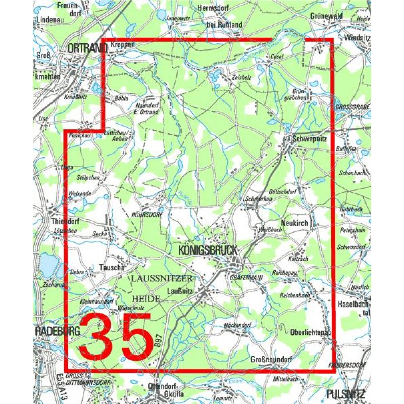 WK25 Blatt 35 Königsbrücker Heide, Laußnitzer Heide 1:25.000 WK25 Blatt 35 Königsbrücker Heide, Laußnitzer Heide 1:25.000