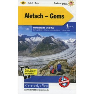 25 Aletsch Lötschental Goms 1 : 60 000