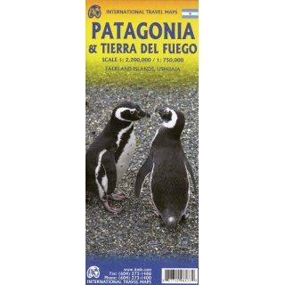 Patagonia & Tierra Del Fuego 1:2.200.000 / 1:750.000