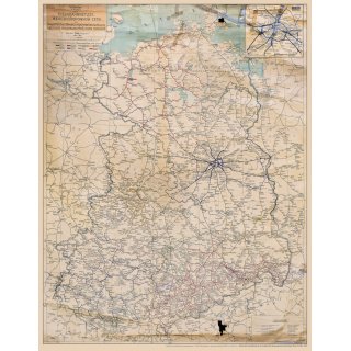 Eisenbahnnetz der Sowjetischen Besatzungszone Deutschlands - Übersichtskarte 1946