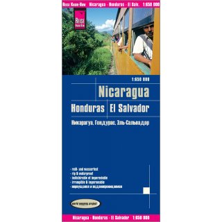 Nicaragua, Honduras, El Salvador  1:650.000