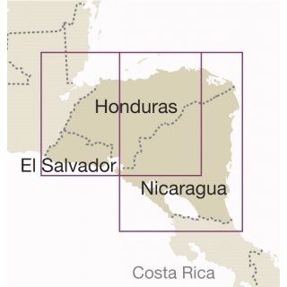Nicaragua, Honduras, El Salvador  1:650.000