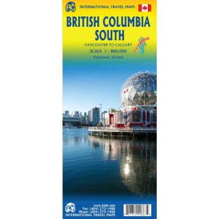 British Columbia South 1:800.000