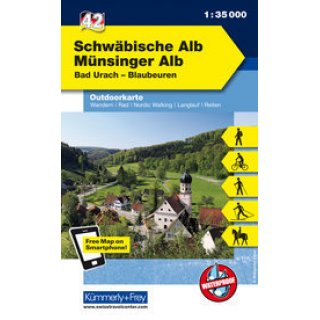 KuF Deutschland Outdoorkarte 42 Schwbische Alb -...