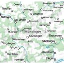 KuF Deutschland Outdoorkarte 42 Schw&auml;bische Alb - M&uuml;nsinger Alb, Bad urach, Blaubeuren