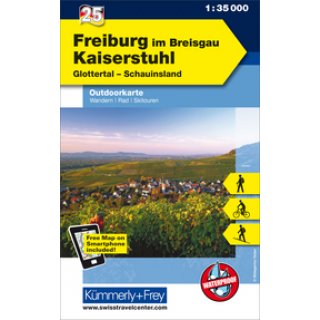 KuF Deutschland Outdoorkarte 25 Freiburg im Breisgau - Kaiserstuhl 1:35.000