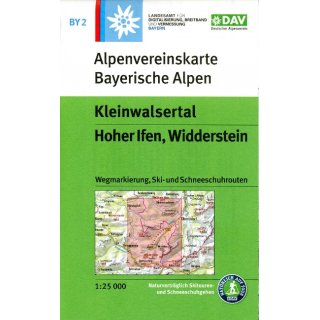 DAV Alpenvereinskarte Bayerische Alpen 02 Kleinwalsertal, Hoher Ifen, Widderstein