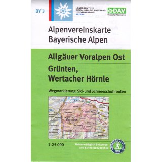 DAV Alpenvereinskarte Bayerische Alpen 03. Allgäuer Voralpen Ost 1 : 25.000