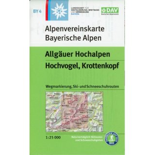 DAV Alpenvereinskarte Bayerische Alpen 04 4 Allgäuer Hochalpen, Hochvogel, Krottenkopf,