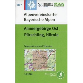 DAV Alpenvereinskarte Bayerische Alpen 07. Ammergebirge Ost 1 : 25 000