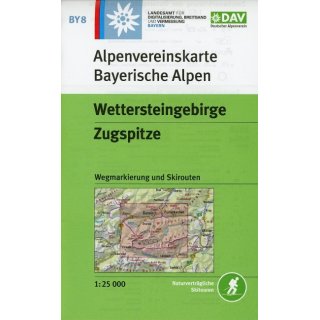 DAV Alpenvereinskarte Bayerische Alpen 08. Wettersteingebirge, Zugspitze 1 : 25 000