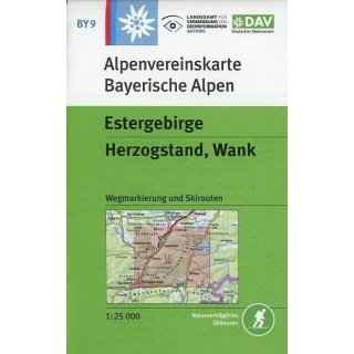 DAV Alpenvereinskarte Bayerische Alpen 09. Estergebirge, Herzogstand, Wank