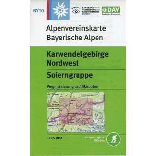 DAV Alpenvereinskarte Bayerische Alpen 10. Karwendelgebirge Nordwest,