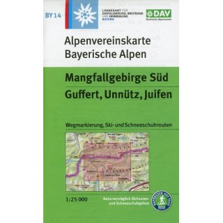 BY14 Mangfallgebirge Sd, Guffert, Unntz, Juifen 1:25.000