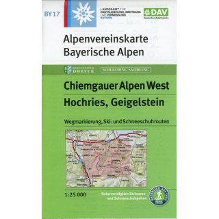DAV Alpenvereinskarte Bayerische Alpen 17. Chiemgauer Alpen West 1 : 25 000