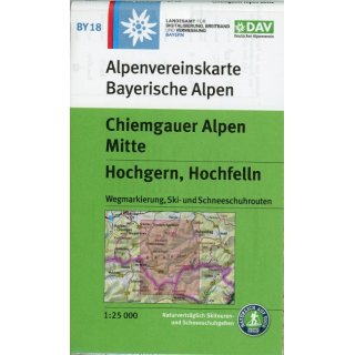 DAV Alpenvereinskarte Bayerische Alpen 18 Chiemgauer Alpen Mitte, Hochgern, Hochfelln,