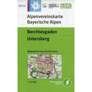 DAV Alpenvereinskarte Bayerische Alpen 22 Berchtesgaden - Untersberg 1:25 000