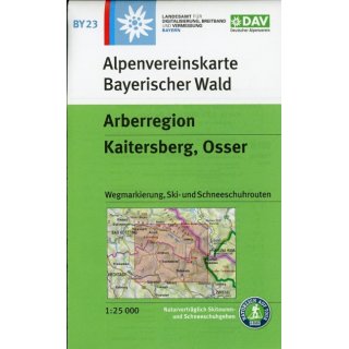 DAV Alpenvereinskarte Bayerischer Wald 23, Arberregion, Kaitersberg, Osser 1:25 000