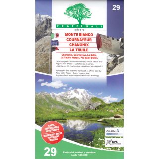 29 Monte Bianco, Courmayeur, Chamonix, La Thuile  1:25.000