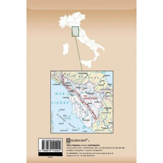 Via Francigena nel Lazio 1:50 000