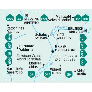 WK   56 Brixen, Bressanone 1:50.000