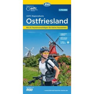 ADFC Regionalkarte Ostfriesland 1:75.000