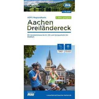 ADFC Regional Karte Aachen Dreilndereck 1:75 000