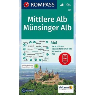 WK  779 Mittlere Alb, Mnsinger Alb 1:50.000