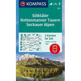 223 S�lkt�ler, Rottenmanner Tauern, Seckauer Alpen 1:55 000
