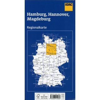 Hamburg, Hannover, Magdeburg 1:150.000