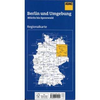 Berlin und Umgebung Müritz bis Spreewald 1:150.000
