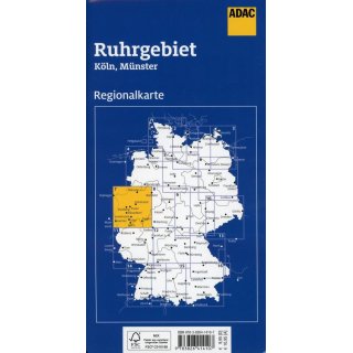 Ruhrgebiet, Köln, Münster 1:150.000