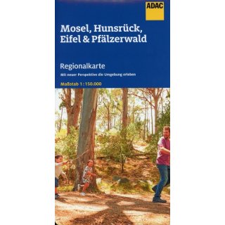 Mosel, Eifel, Hunsrück, Pfälzer Wald 1:150.000 