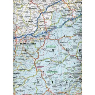 Mosel, Eifel, Hunsrck, Pflzer Wald 1:150.000