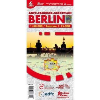 ADFC Fahrradstadtplan Berlin 1: 30.000 / Zentrum 1: 15.000