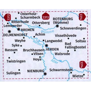 FK 3315 Bremen, Verden, Walsrode 1:70.000