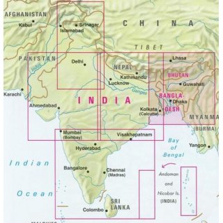 India North East (Nordostindien)  1:1.500.000