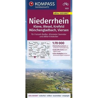 FK 3323 Niederrhein, Kleve, Wesel, Krefeld, Mnchengladbach, Viersen 1:70.000
